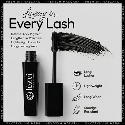 Long Lasting Mascara Waterproof - Lightweight & Smudge Free