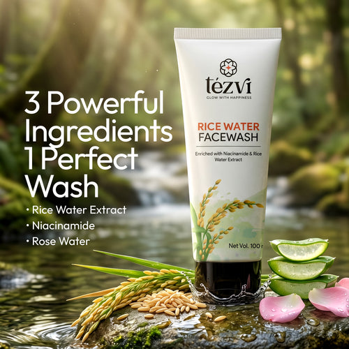 Rice Water Face Wash with Niacinamide | Oil Control + Brightening
