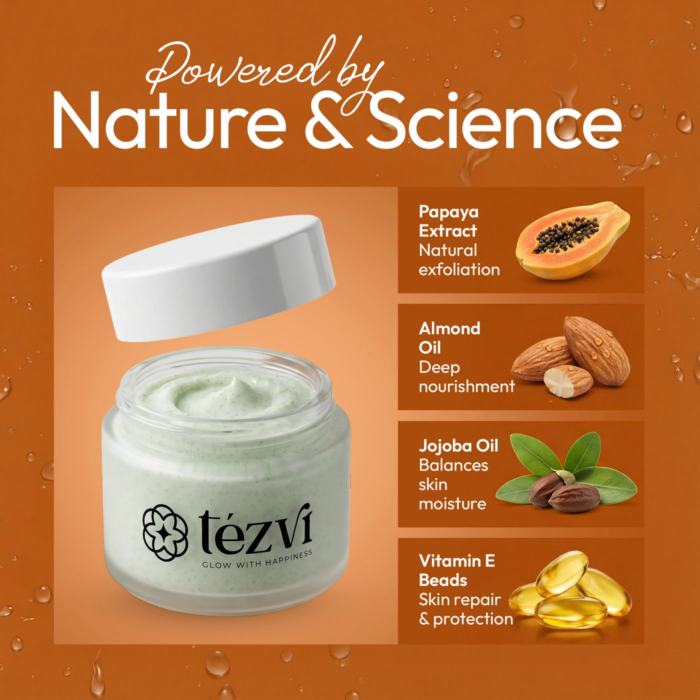 Exfoliating Face Scrub for Men & Women - Papaya, Vitamin E Secondary image