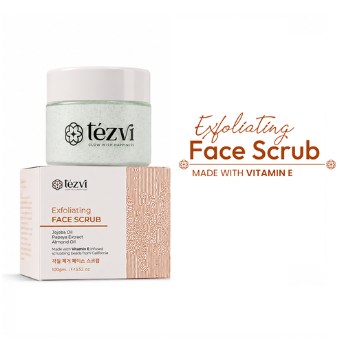Exfoliating Face Scrub for Men & Women - Papaya, Vitamin E