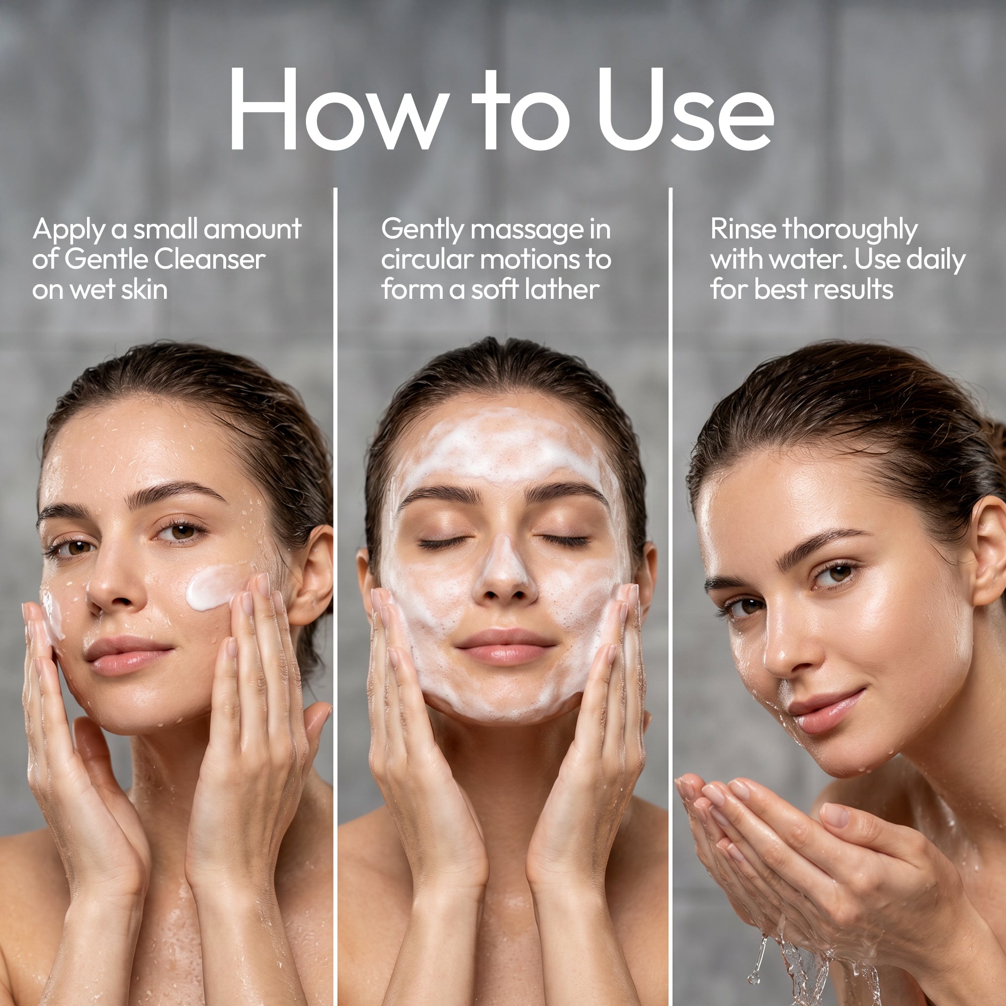 Gentle Cleanser for Dry & Sensitive Skin with Niacinamide, Aloe Vera & Panthenol |  Moisturizing Hydrating Face Cleanser | 100ml Secondary image