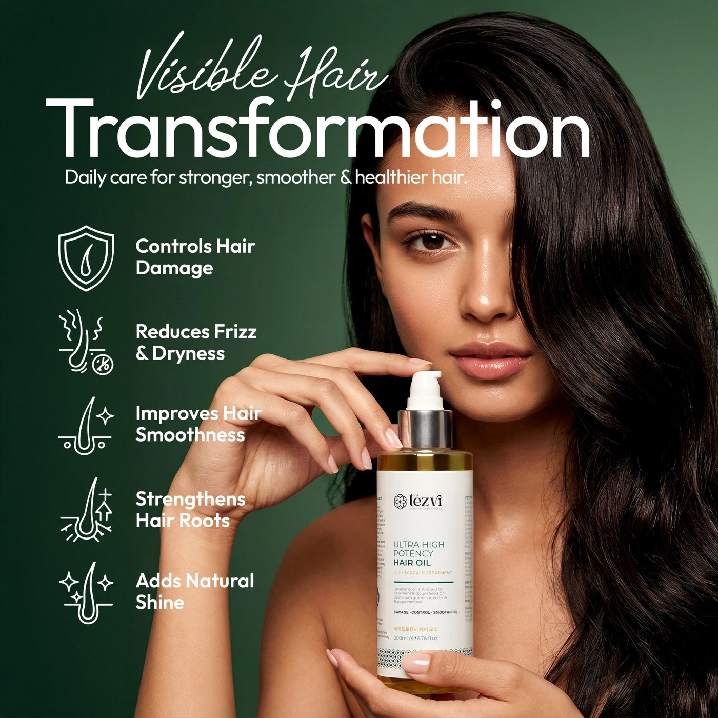 Hair Oil for Scalp & Growth - Damage Control & Smooth Hair Secondary image