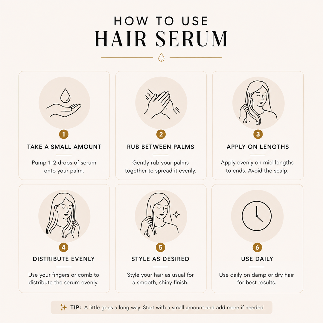 Hair Serum for Frizz-Free Shine with Sweet Almond Oil
