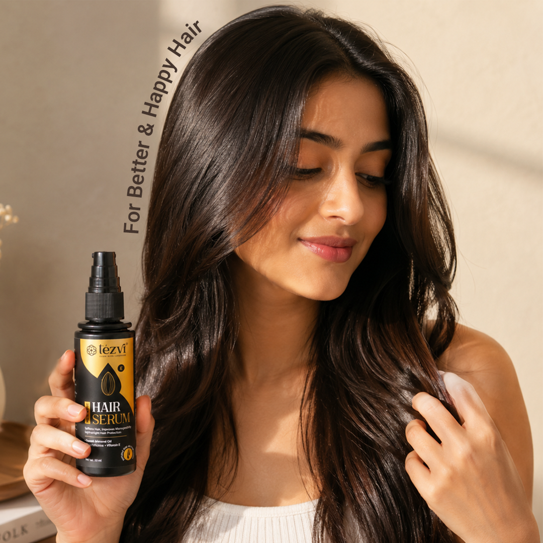 Hair Serum for Frizz-Free Shine with Sweet Almond Oil