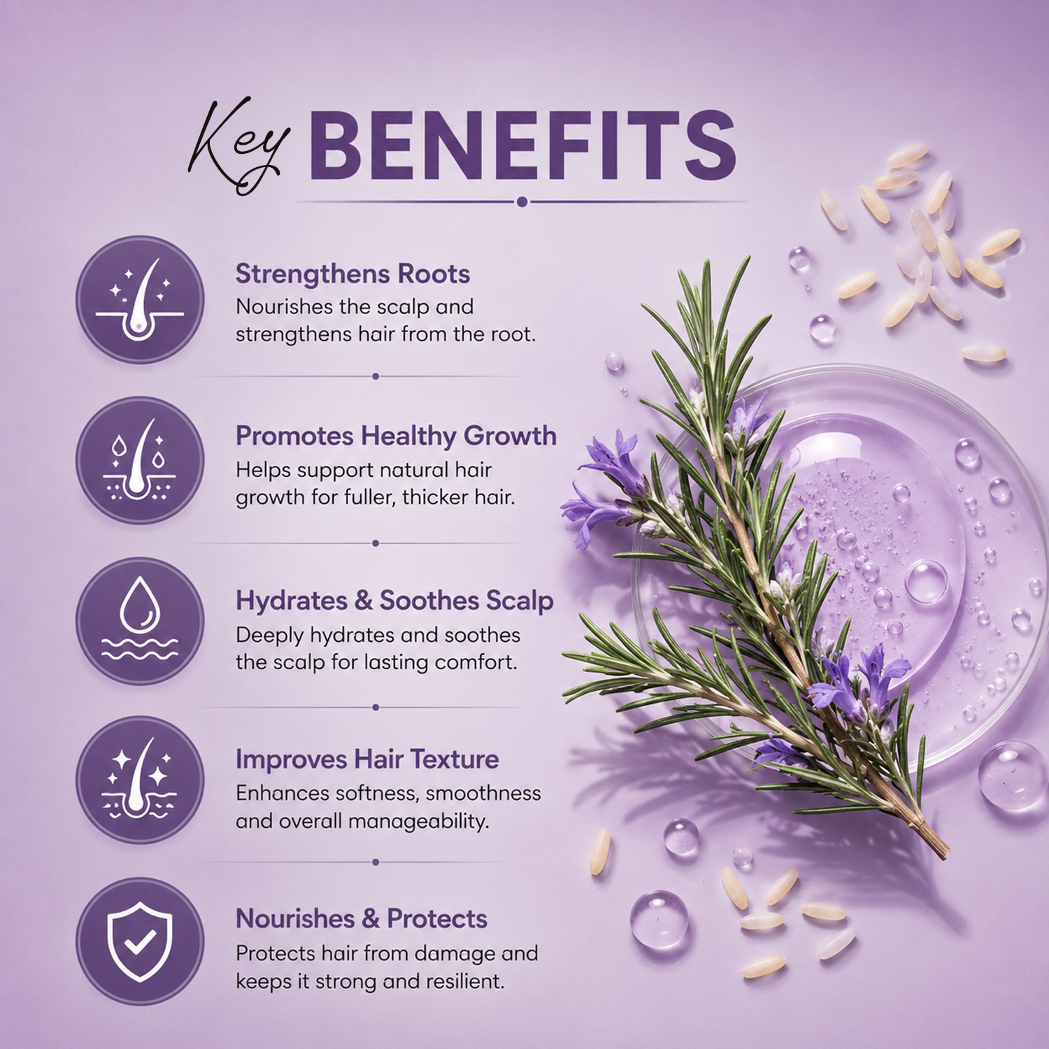 Rosemary Water Hair Spray with Rice Ferment | Hair Growth Spray
