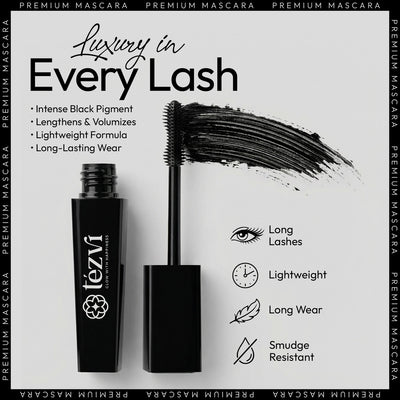 Long Lasting Mascara Waterproof - Lightweight & Smudge Free