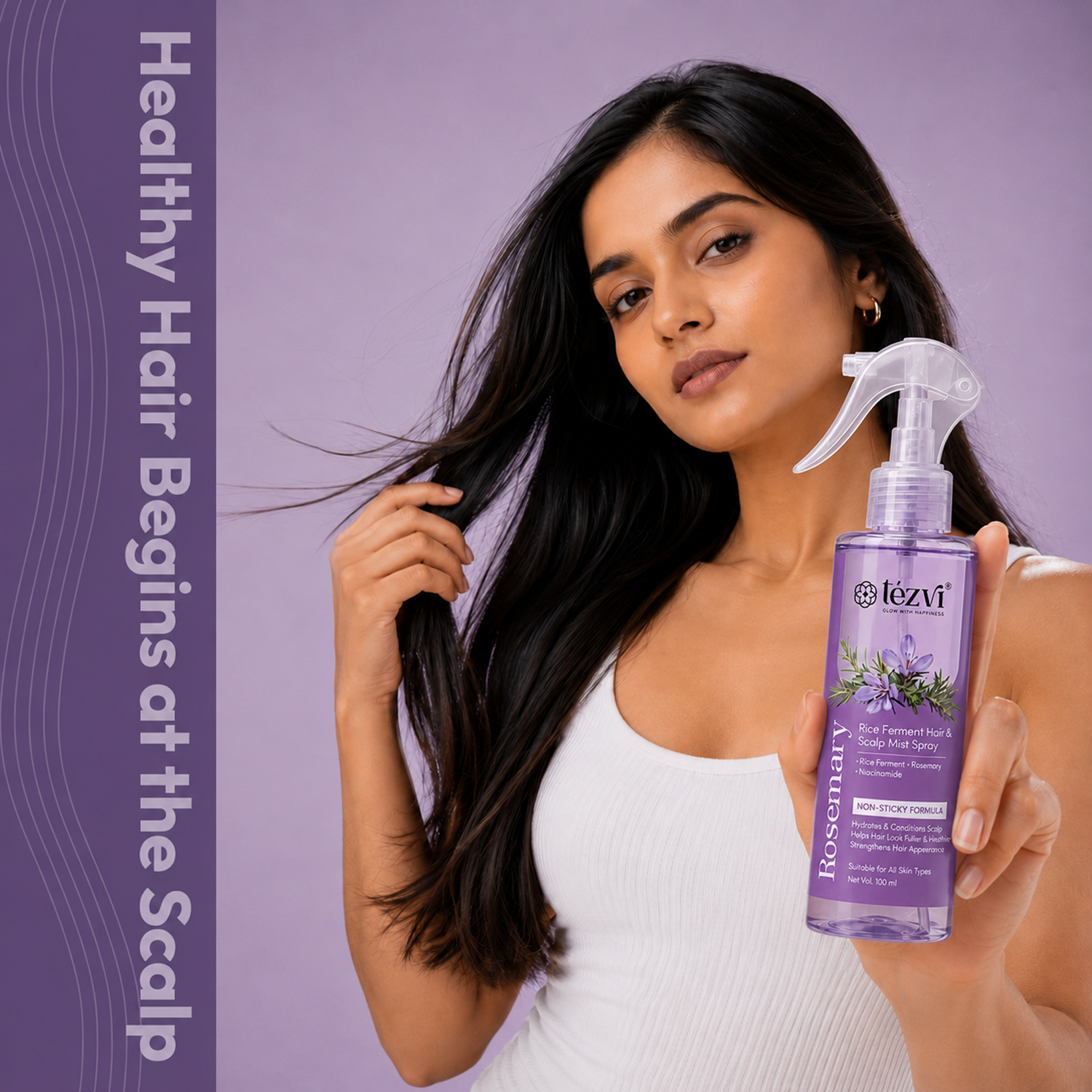 Rosemary Water Hair Spray with Rice Ferment | Hair Growth Spray
