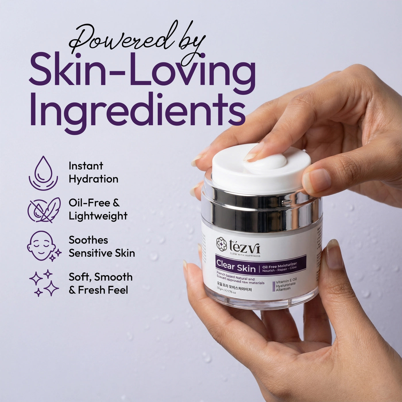 Oil-Free Moisturizer for Face - Ultra-Light Care for Men & Women Secondary image