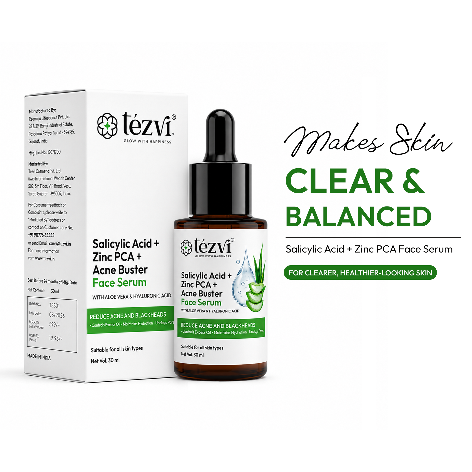 Salicylic Acid Face Serum for Blackheads & Clear Skin