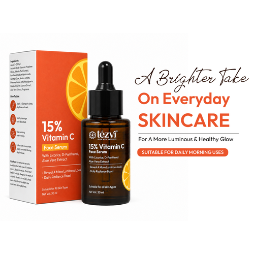 15% Vitamin C Face Serum for Glow, Dark Spots & Bright Skin
