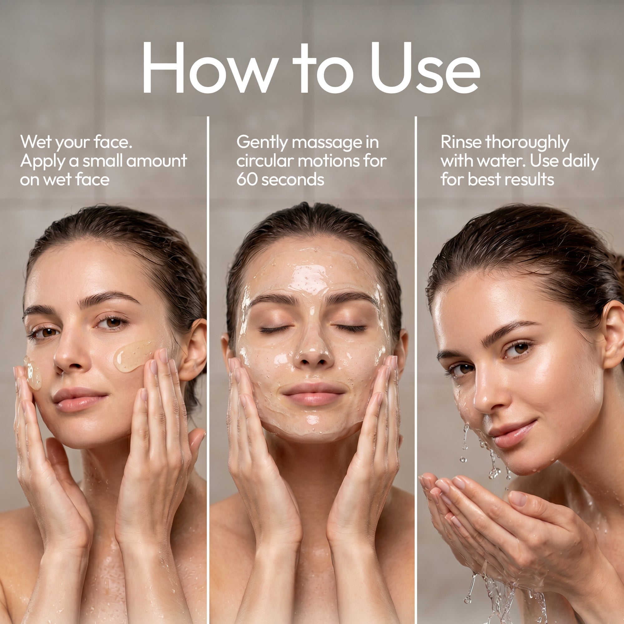 Hydra Gel Facewash with Niacinamide & Rice Water Extract | Deep Cleansing  Hydrating Face Wash for Glowing Skin | 100ml Secondary image